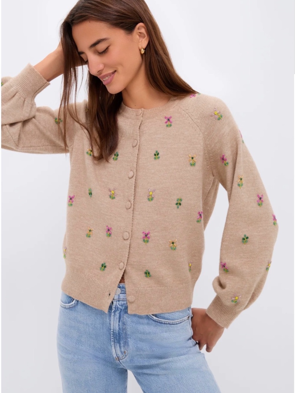 Hyacinth House Embellished Elsie Cardigan Sweater